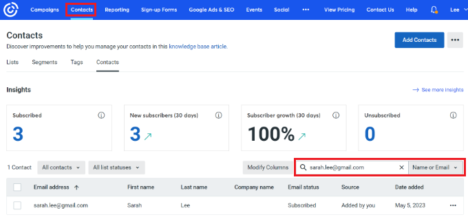 搜索聯(lián)系人